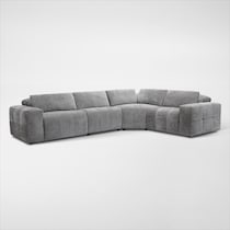 caprice silver sectional   
