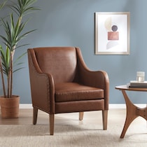 capstone dark brown accent chair   