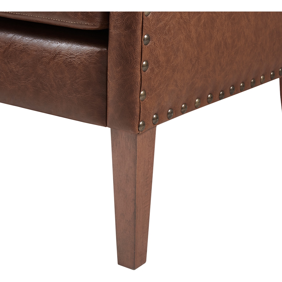 capstone dark brown accent chair   