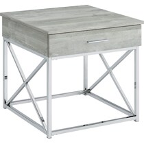 caraway gray end table   