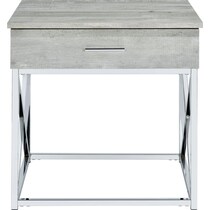 caraway gray end table   