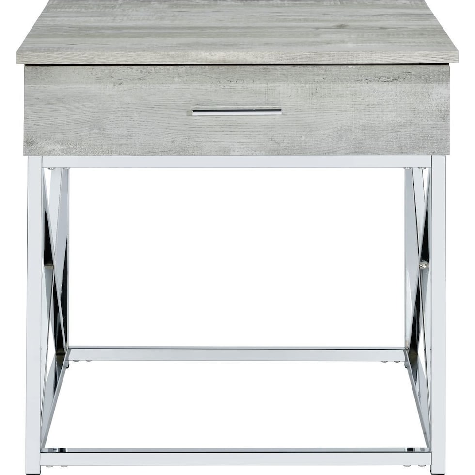 caraway gray end table   