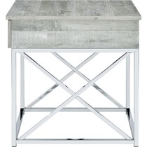 caraway gray end table   