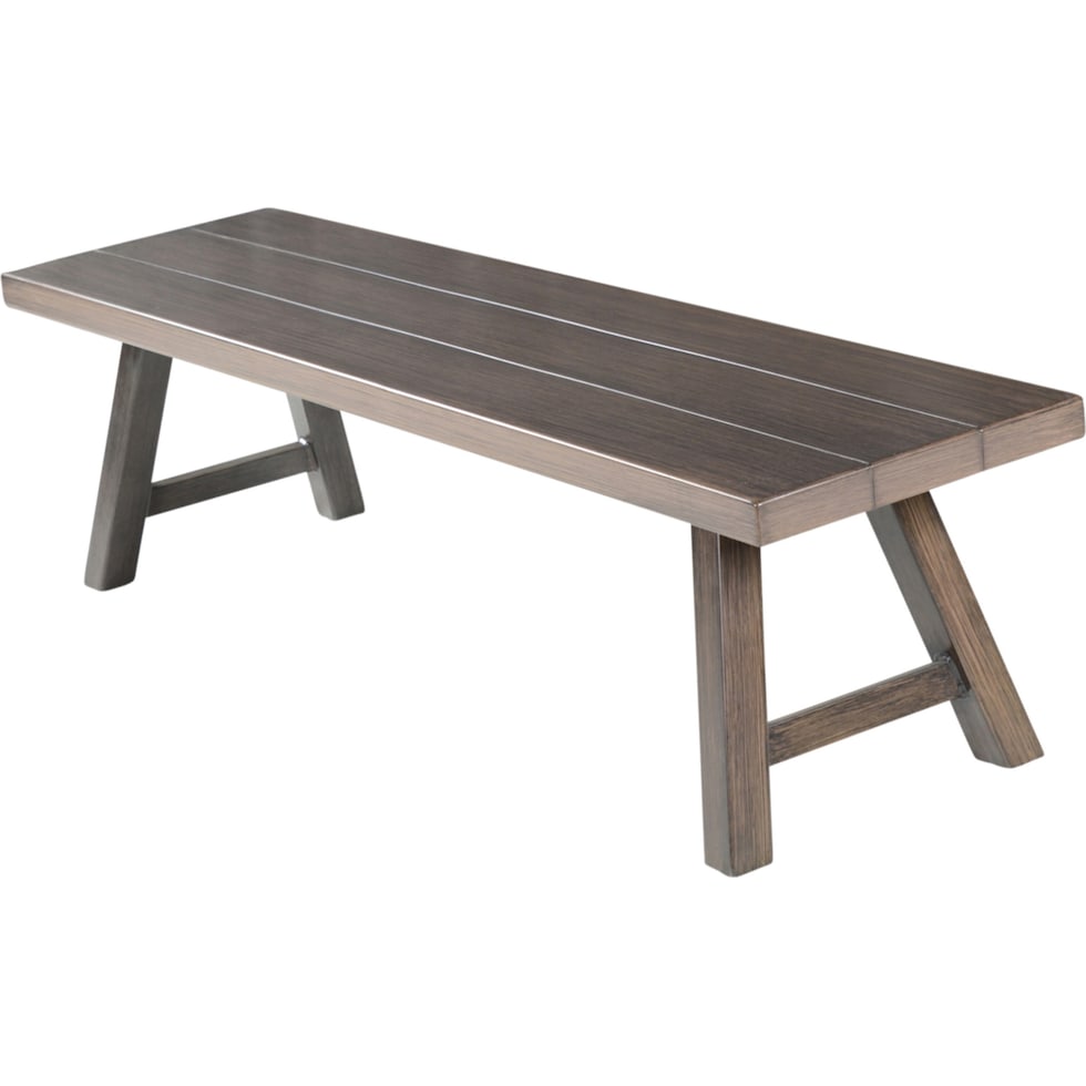 caribbean dark brown outdoor bench   