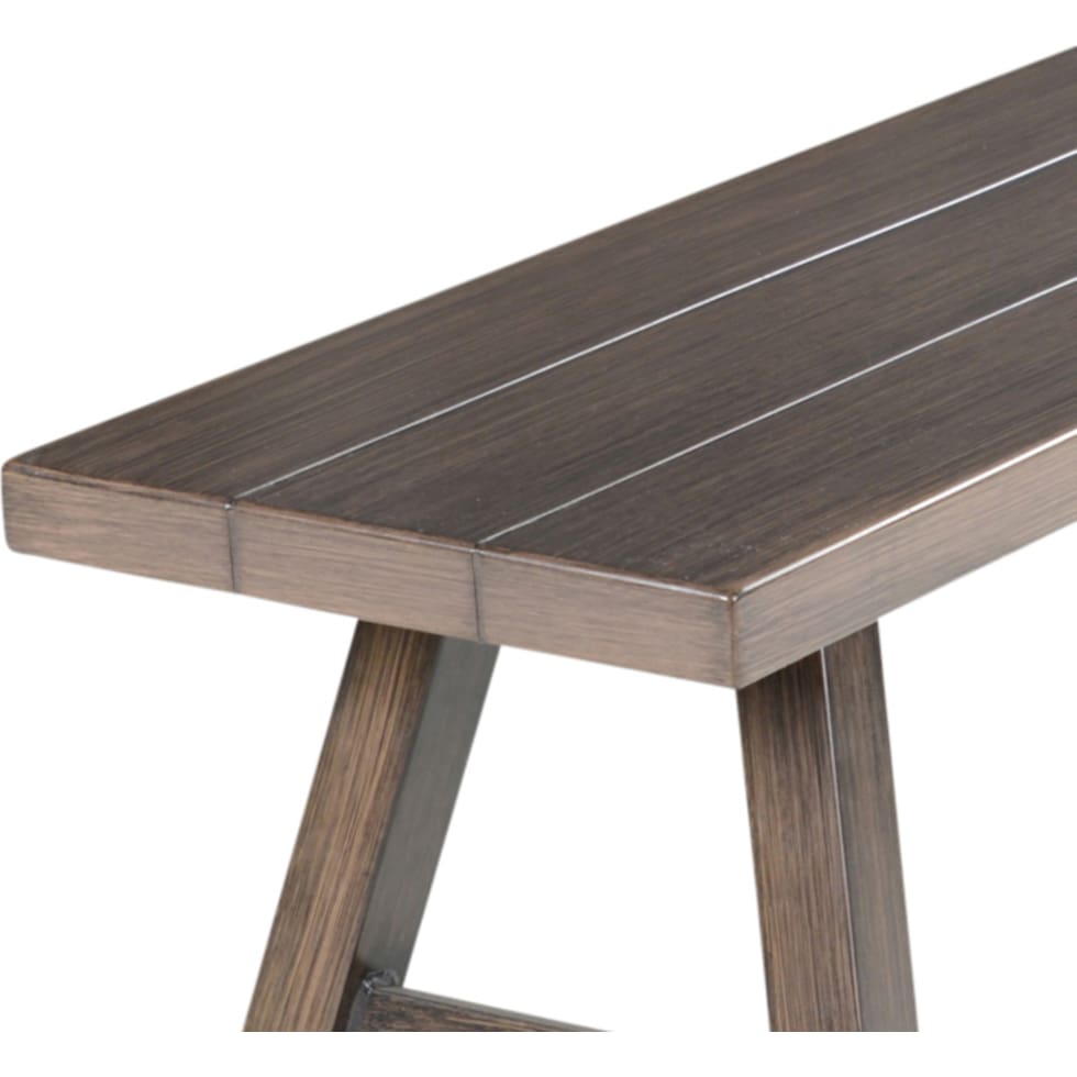 caribbean dark brown outdoor bench   