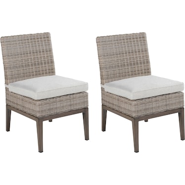 Caribbean Outdoor Set of 2 Dining Chairs