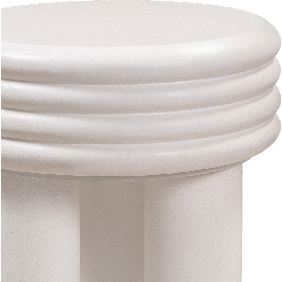 caris white accent table   