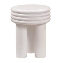 caris white accent table   