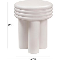 caris white accent table   