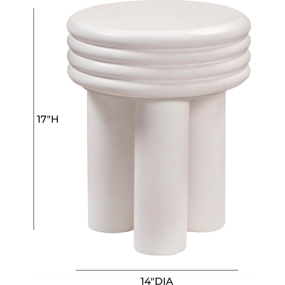 caris white accent table   