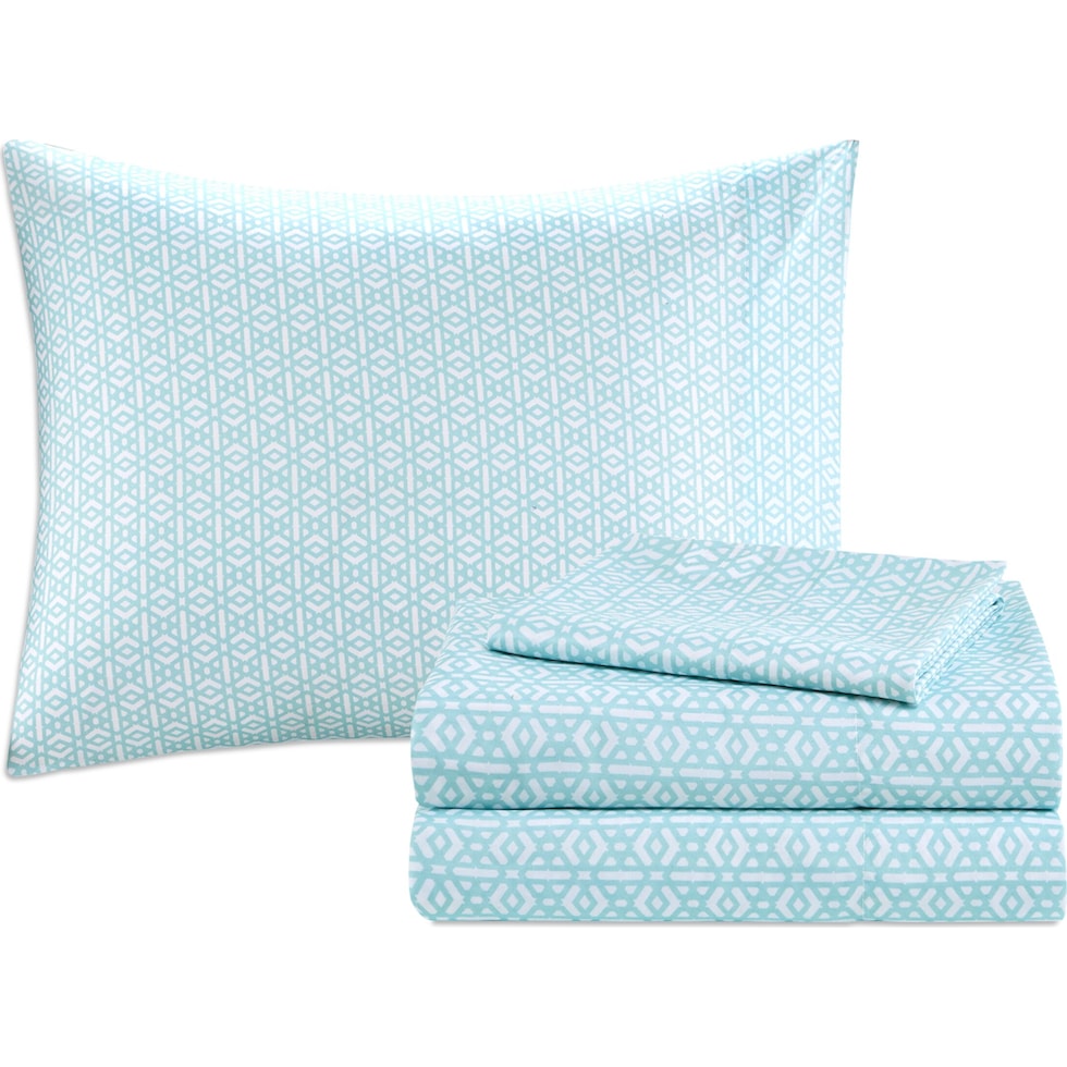 carise blue full queen bedding set   