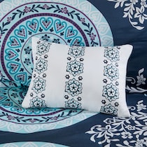 carise blue queen bedding set   