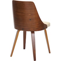 carla cream walnut dining chair   