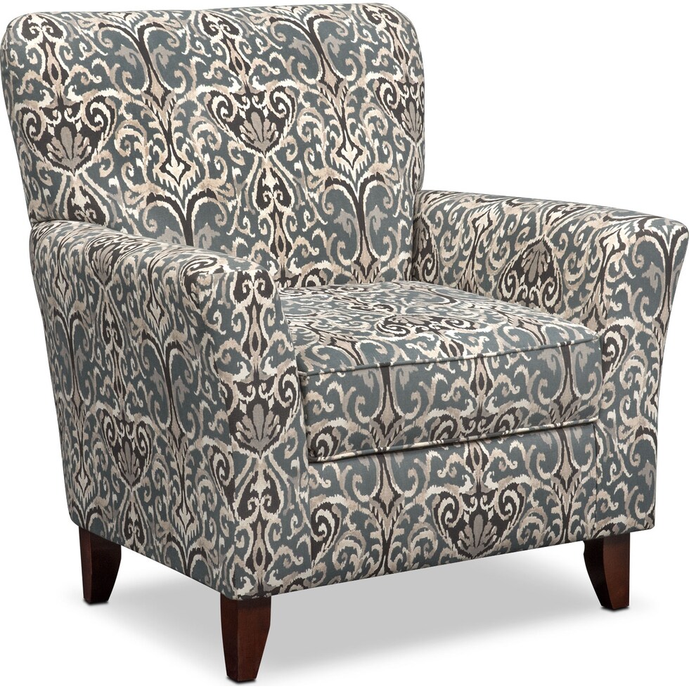 carla gray accent chair   