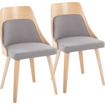 carla gray natural dining chair   