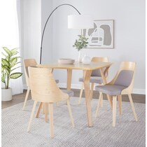carla gray natural dining chair   
