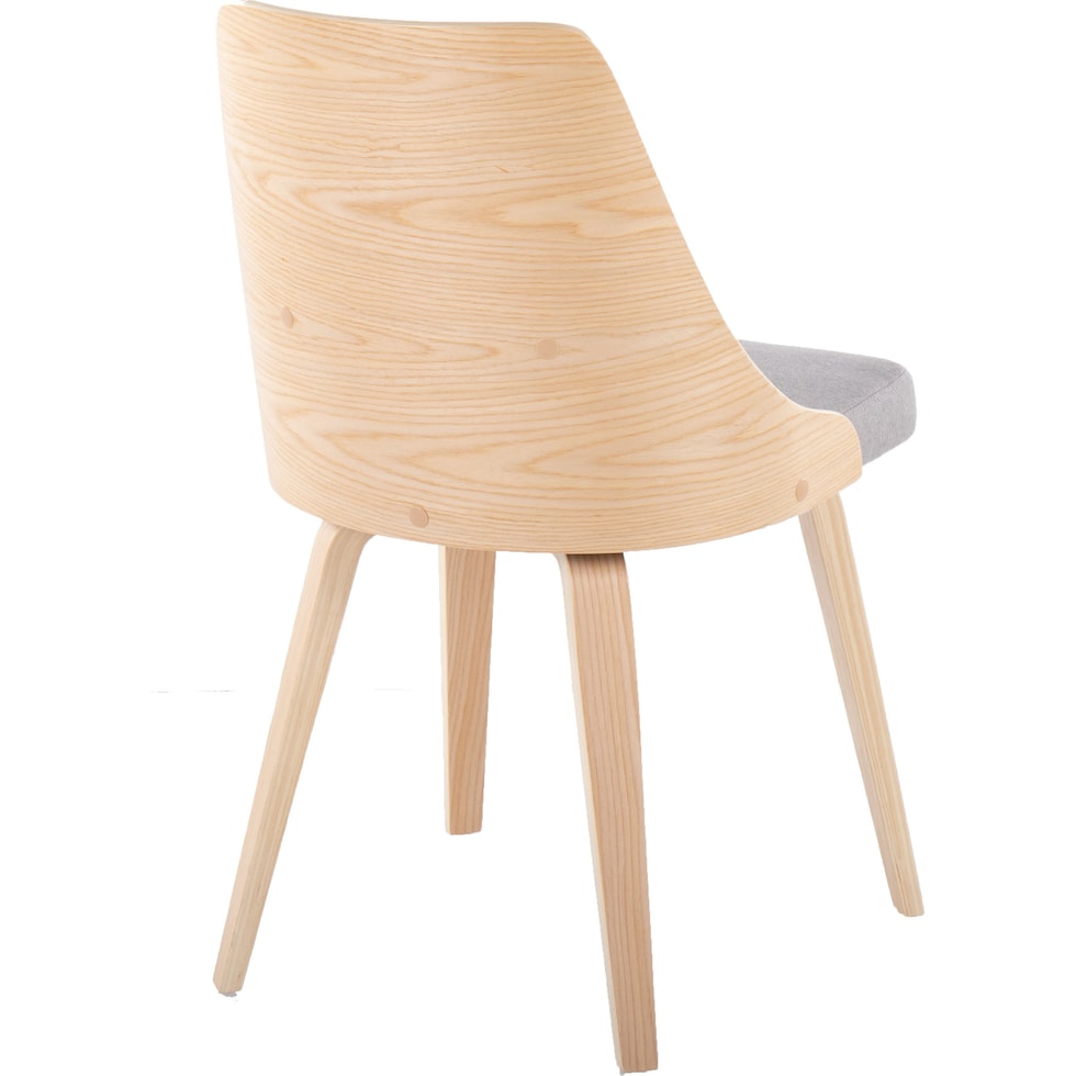 carla gray natural dining chair   