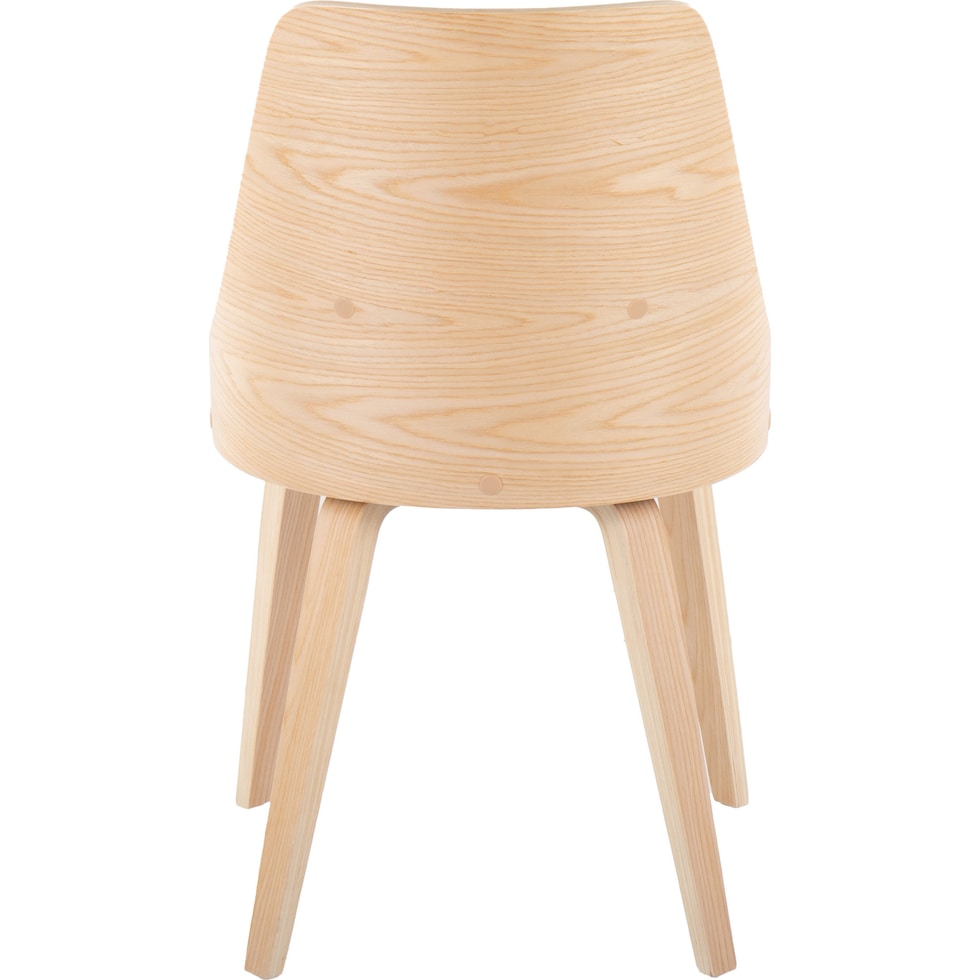 carla gray natural dining chair   