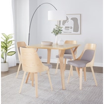 carla gray natural dining chair   