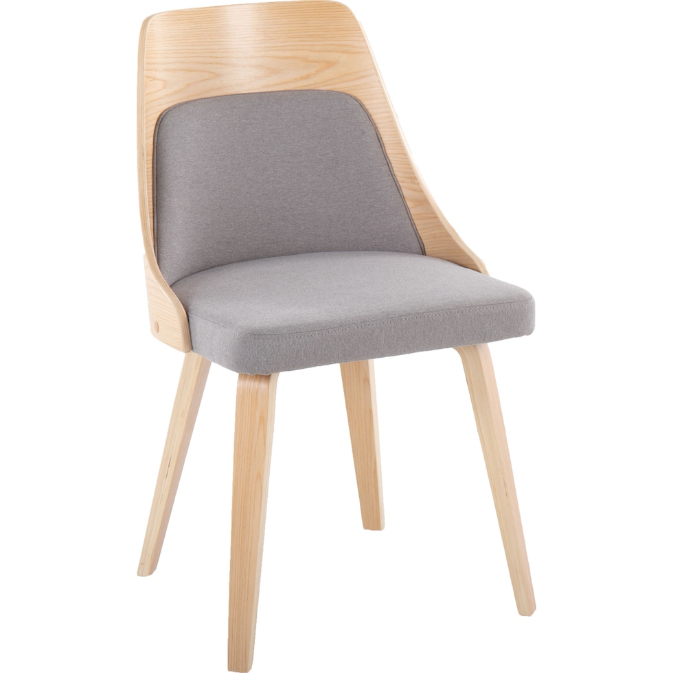 carla gray natural dining chair   
