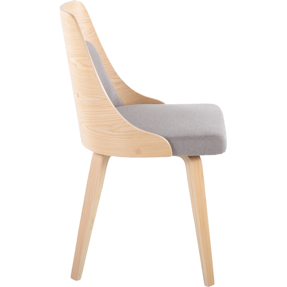 carla gray natural dining chair   