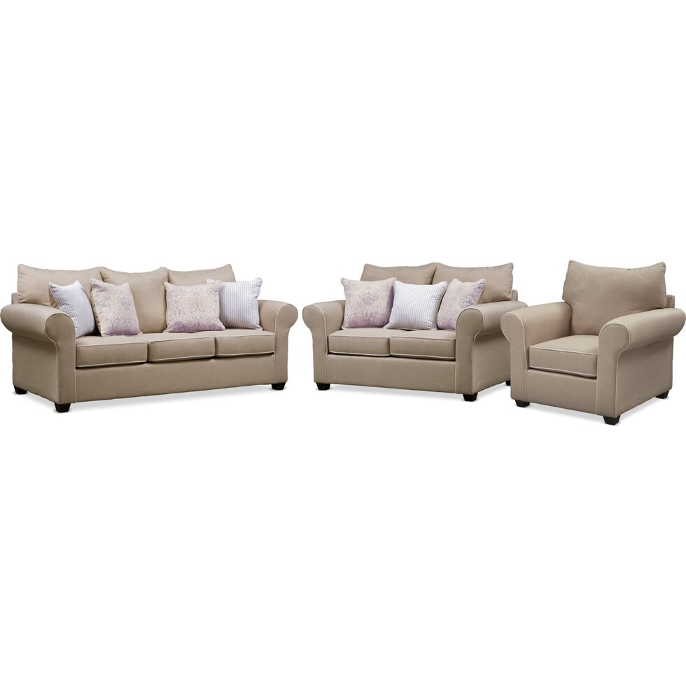 carla light brown  pc living room   