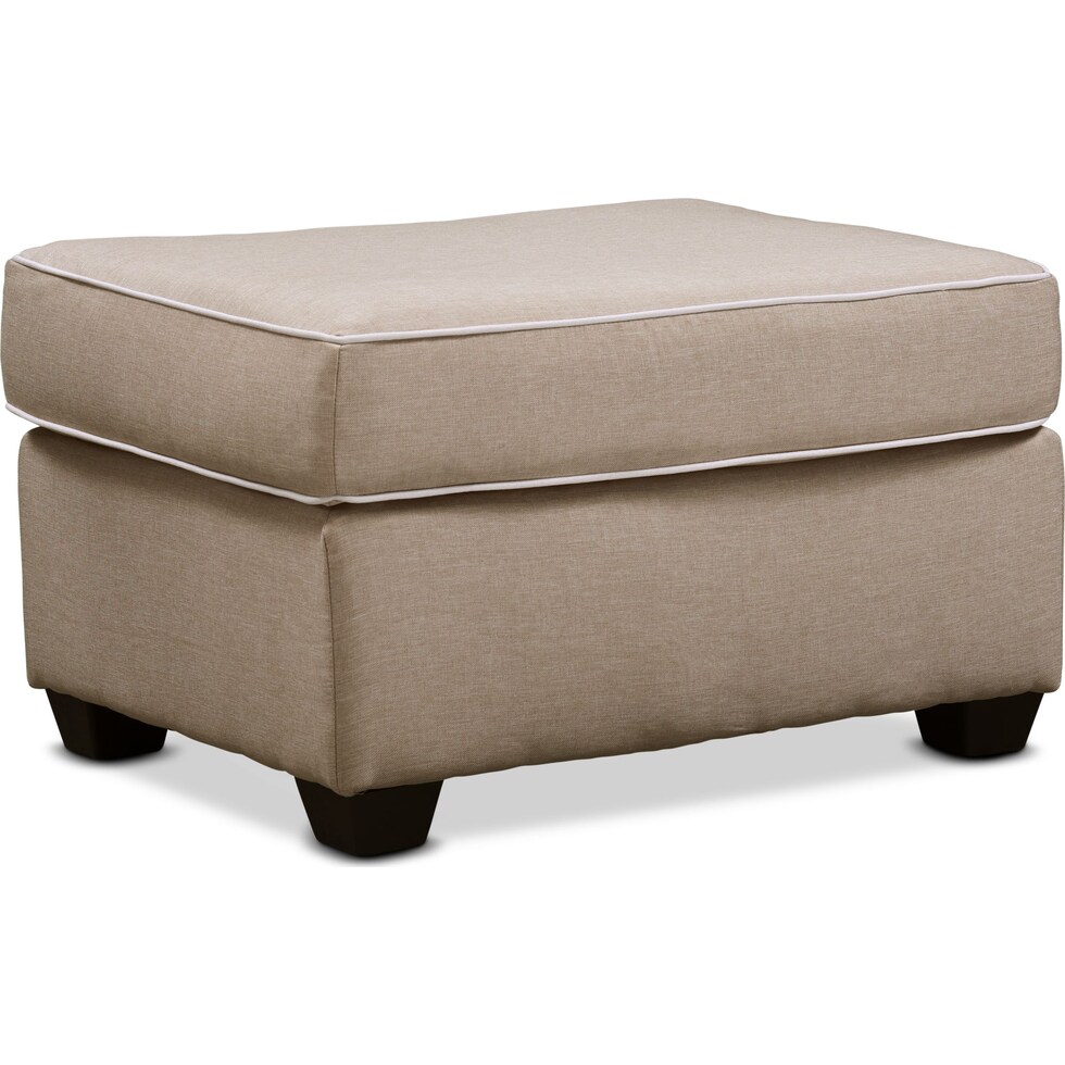 carla light brown ottoman   
