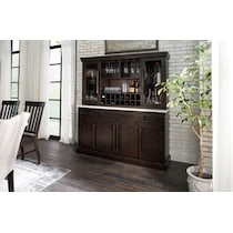 carlisle dark brown buffet and hutch   