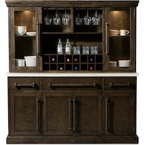 carlisle dark brown buffet and hutch   