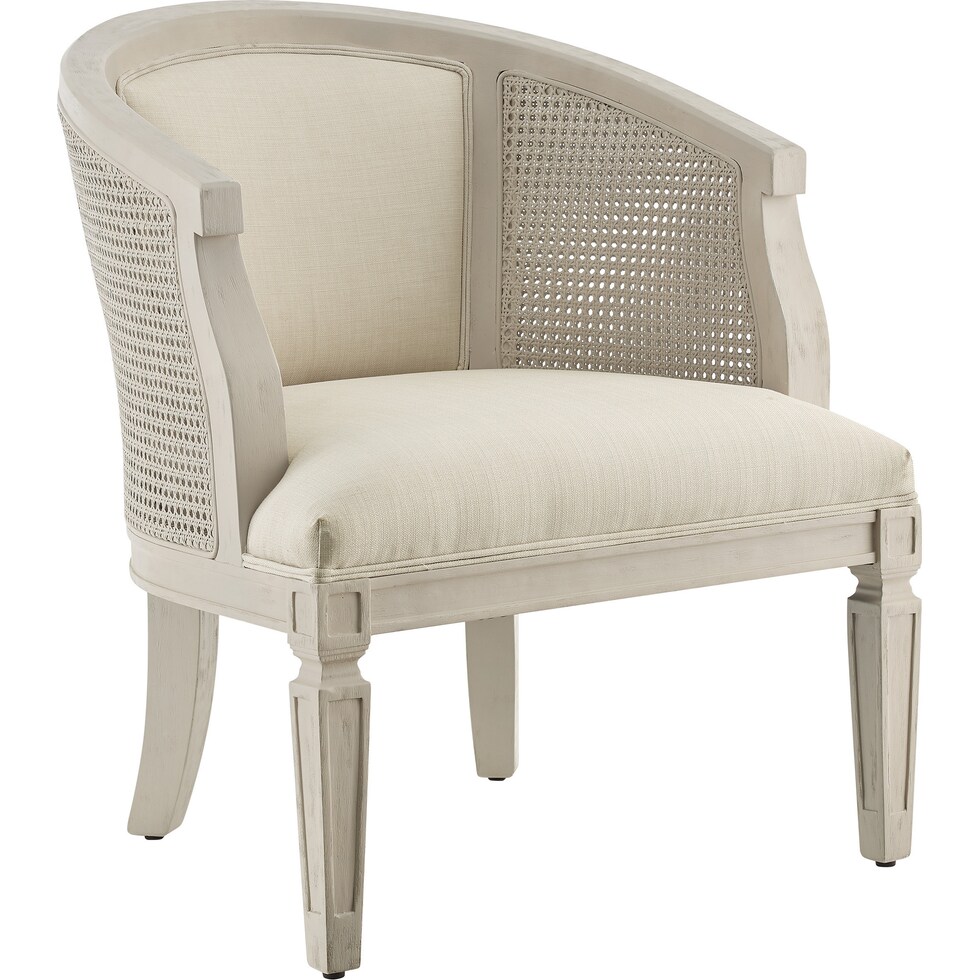 carmello white accent chair   