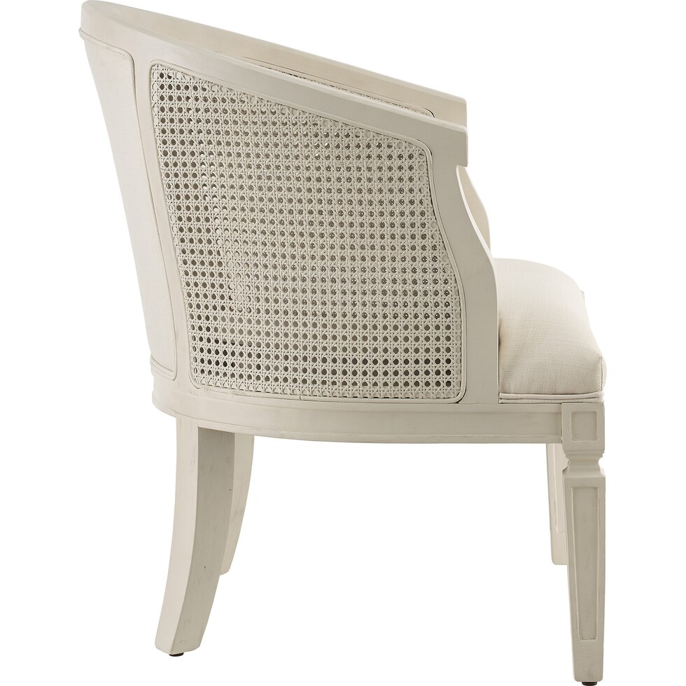 carmello white accent chair   