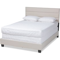 carmen beige black queen bed   