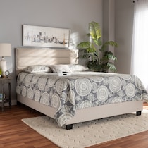 carmen beige black queen bed   