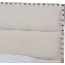 carmen beige black queen bed   