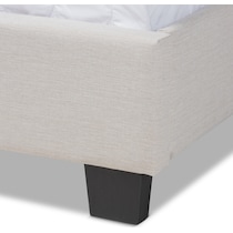 carmen beige black queen bed   