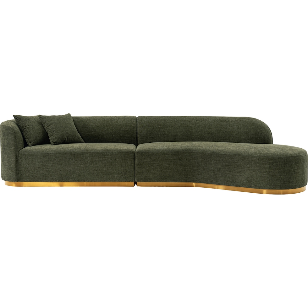 carmine green sofa   