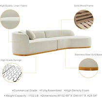 carmine ivory sofa   