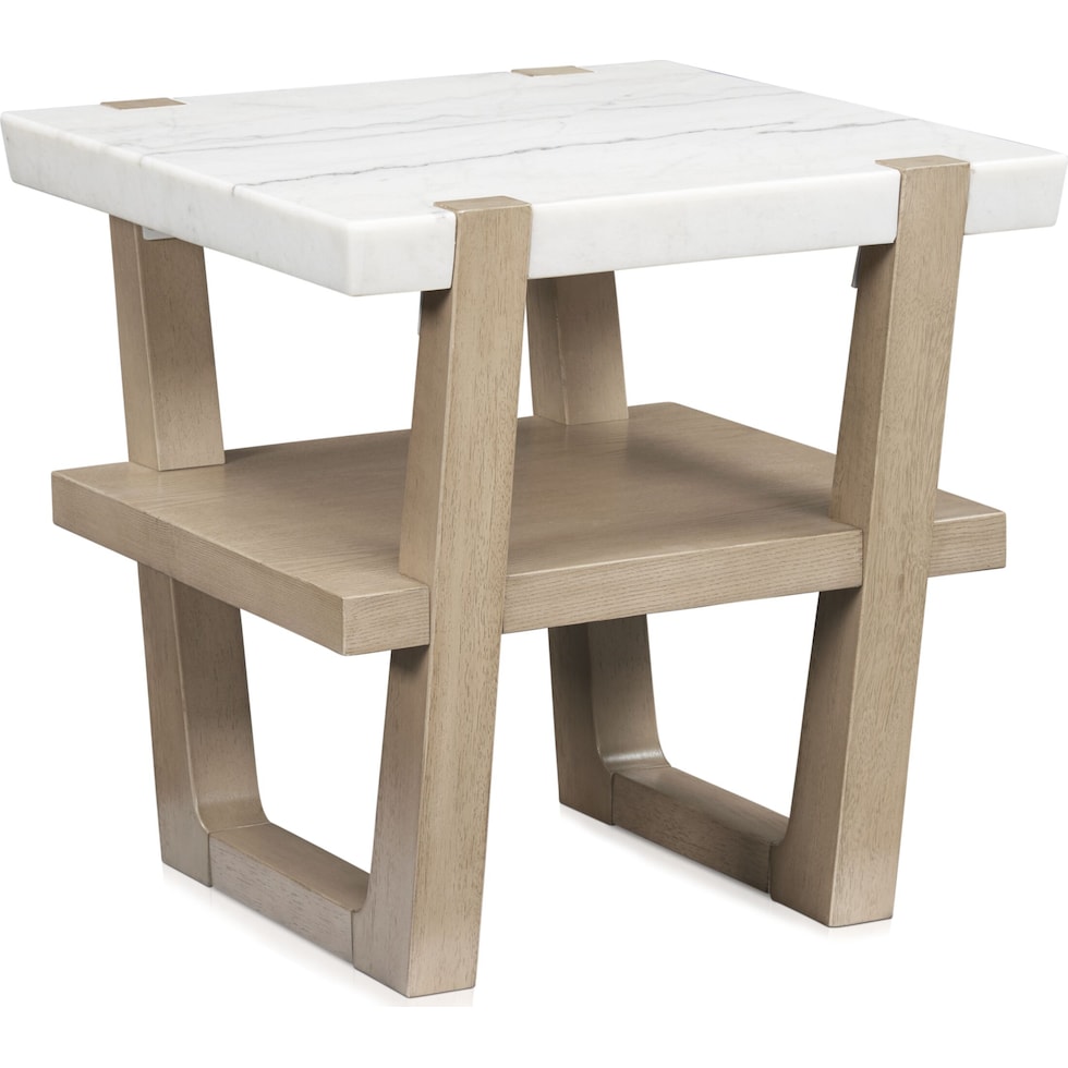 carolina white end table   