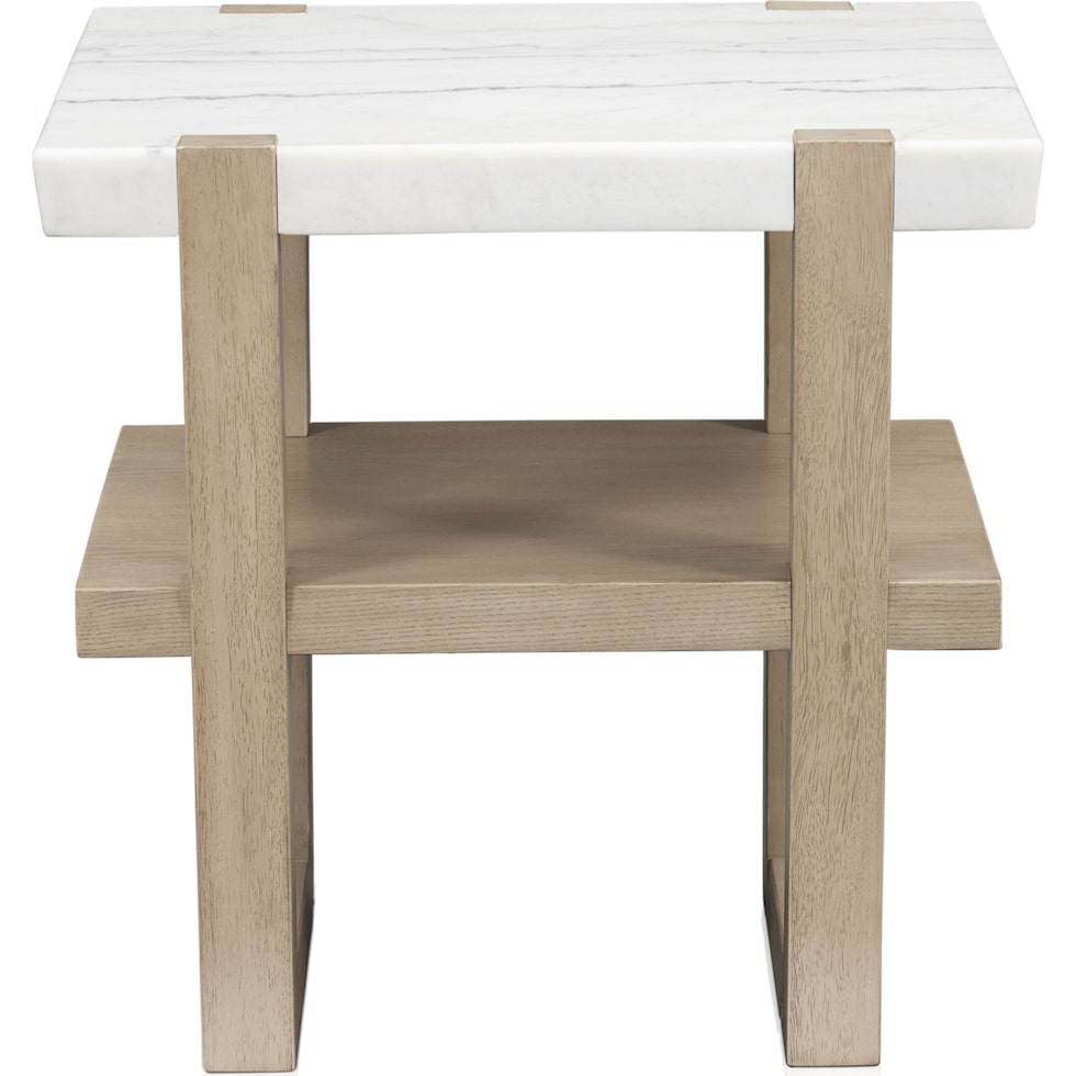 carolina white end table   