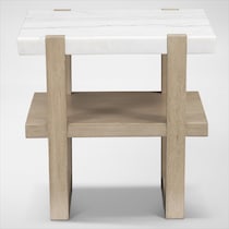carolina white end table   
