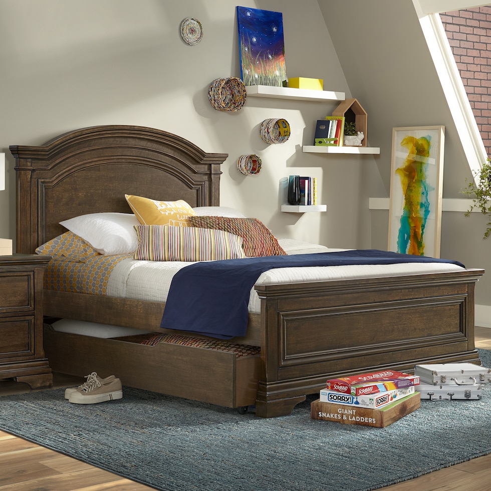 caroline dark brown full bed   