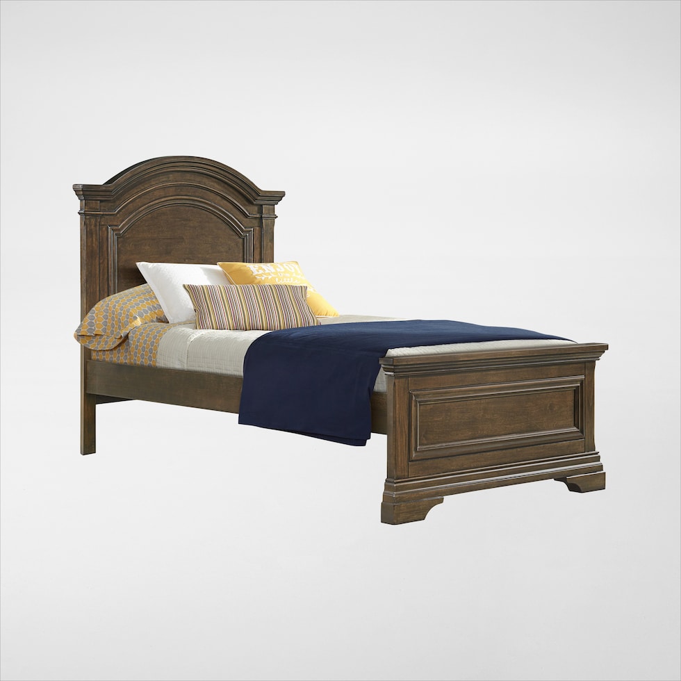 caroline dark brown twin bed   