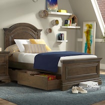 caroline dark brown twin bed   