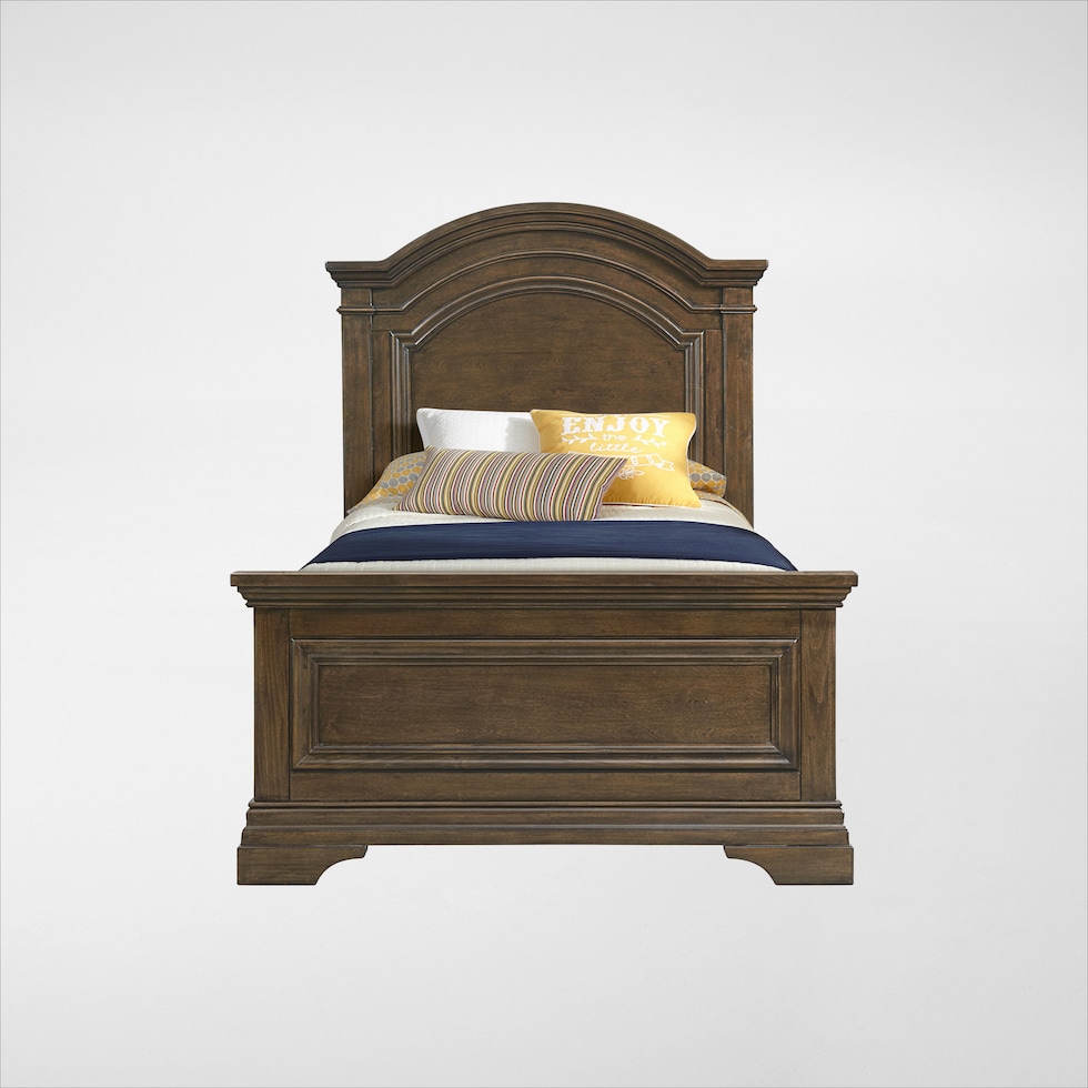 caroline dark brown twin bed   