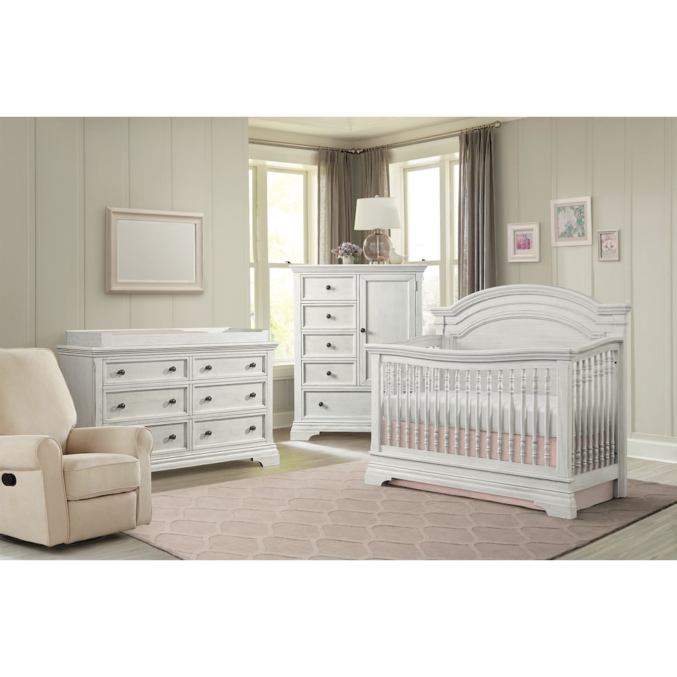 caroline white crib   