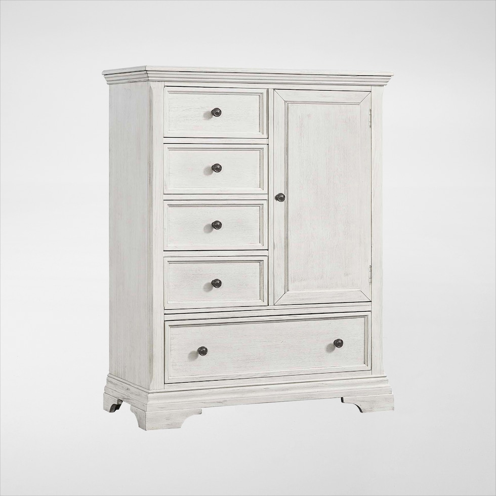 caroline white door chest   