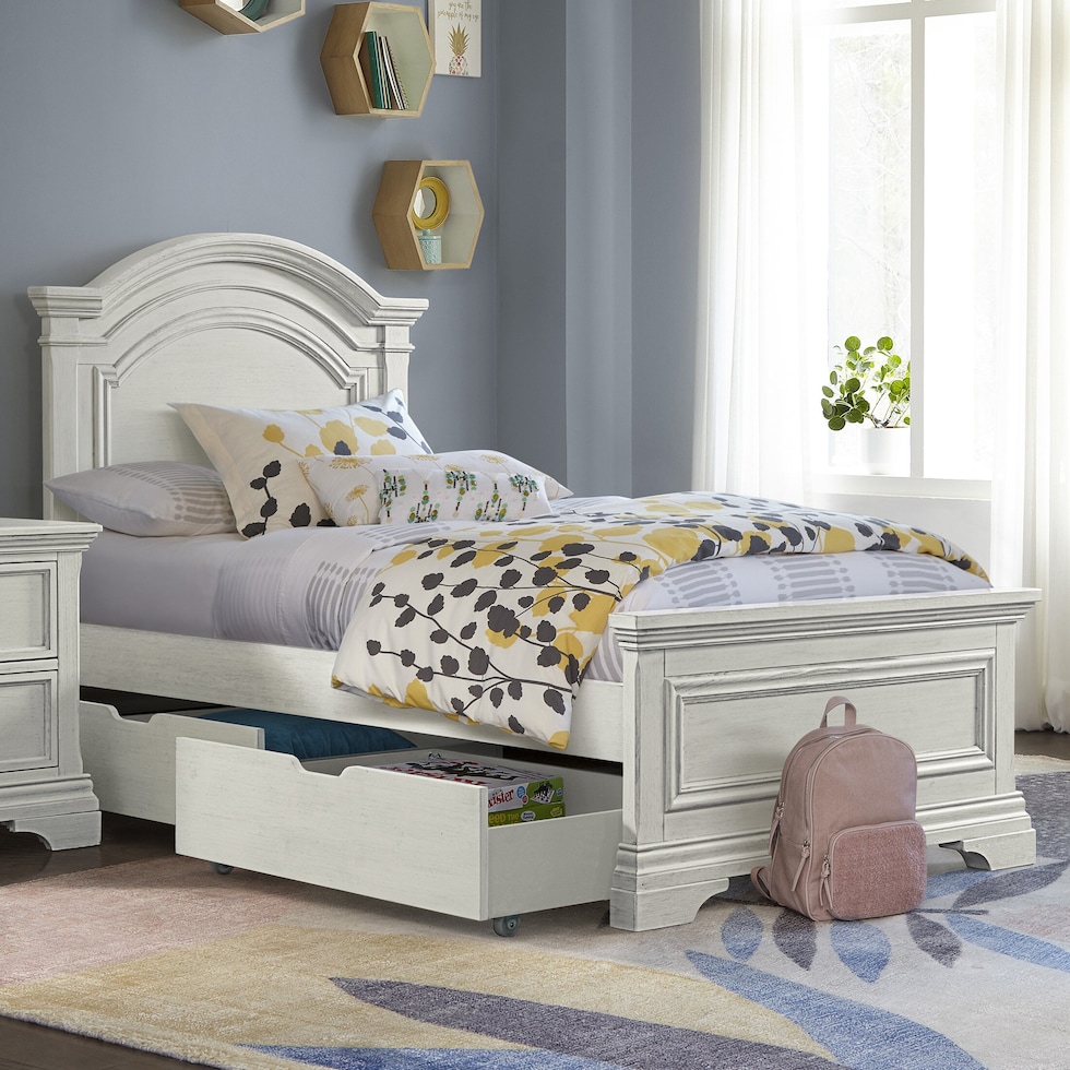 caroline white storage drawer   