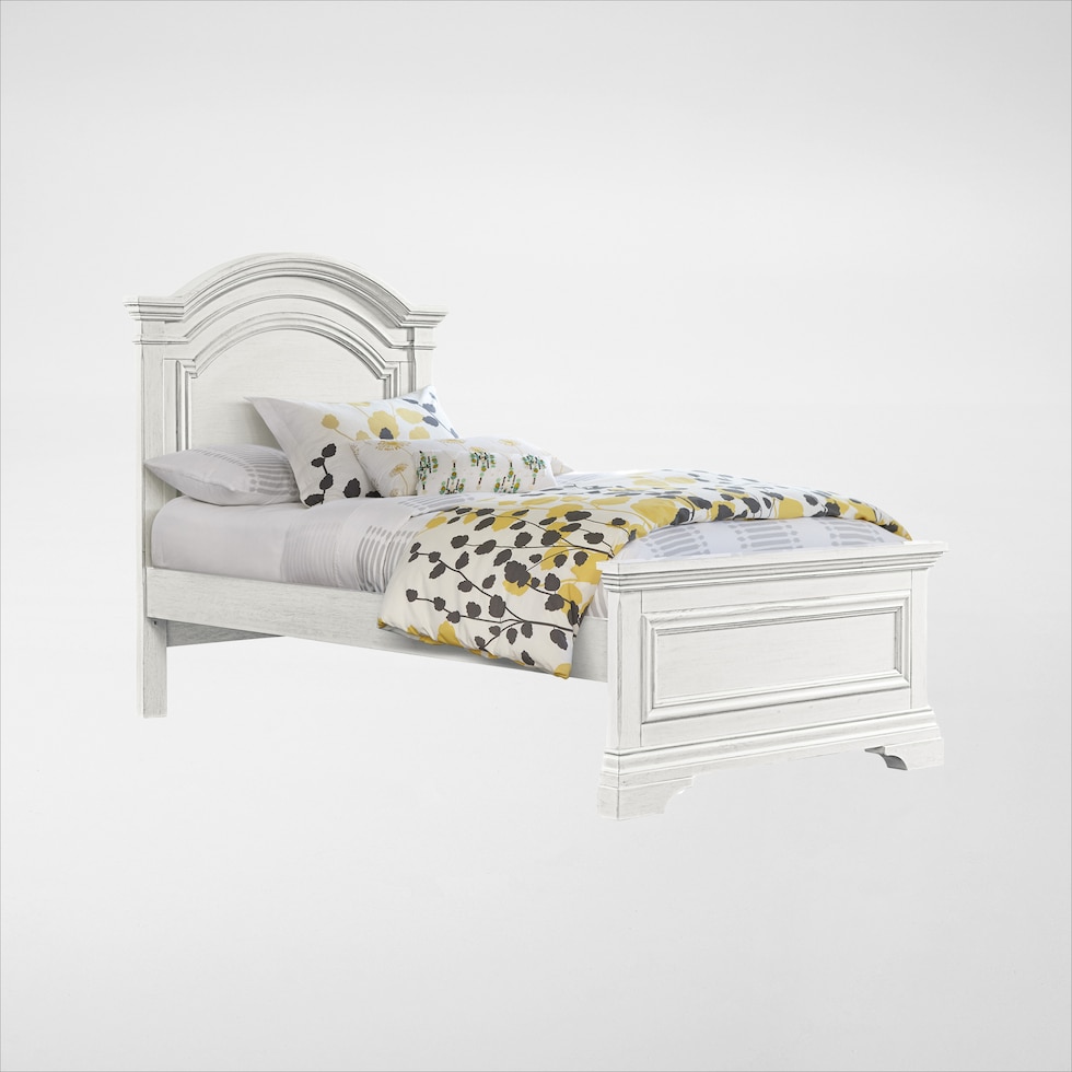 caroline white twin bed   