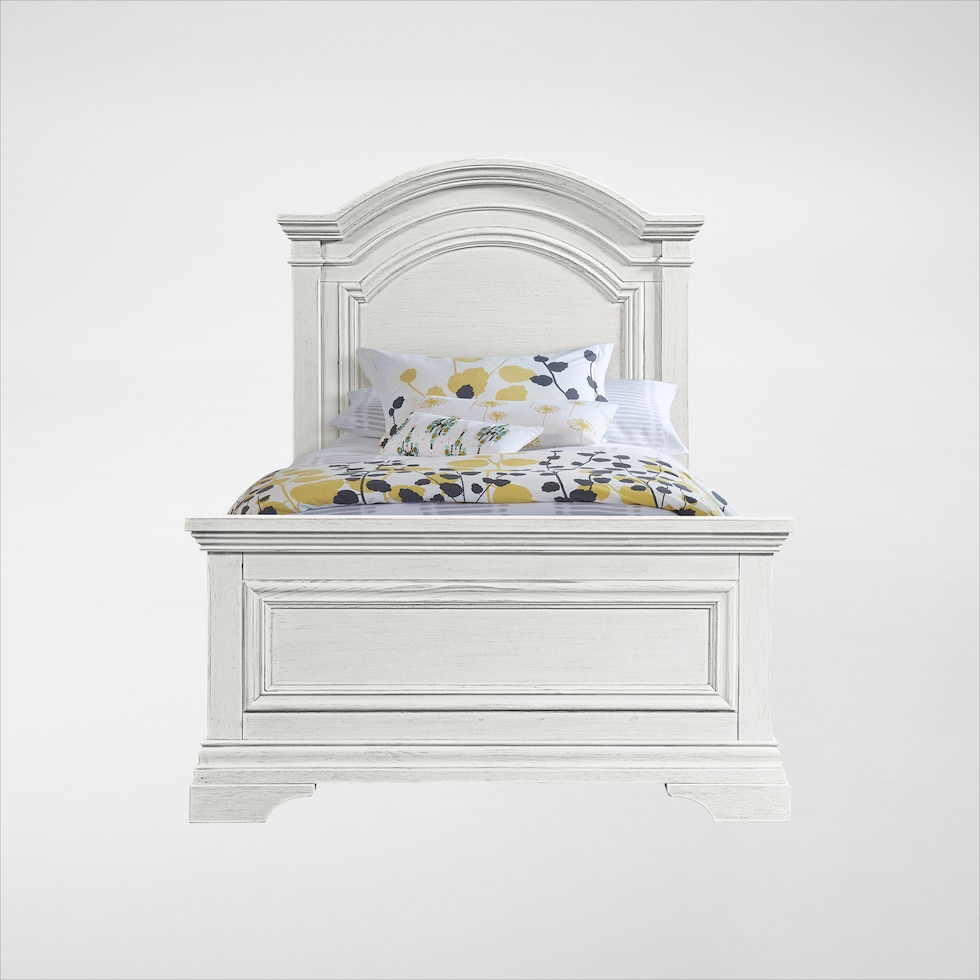 caroline white twin bed   