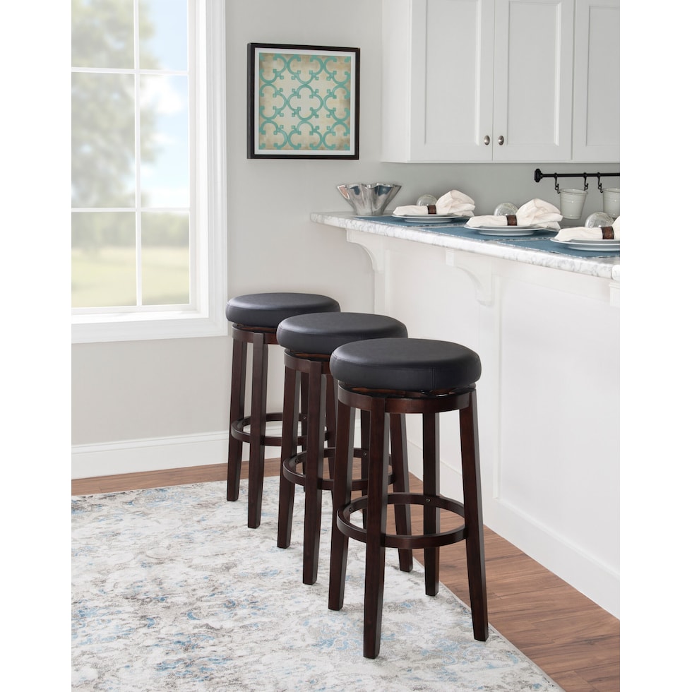 carrie black bar stool   